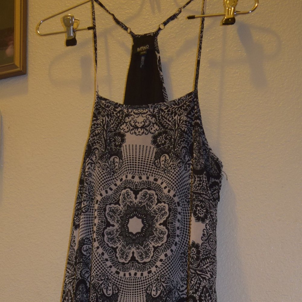 Buffalo David Bitton Flowy Chiffon Maxi Dress, EUC